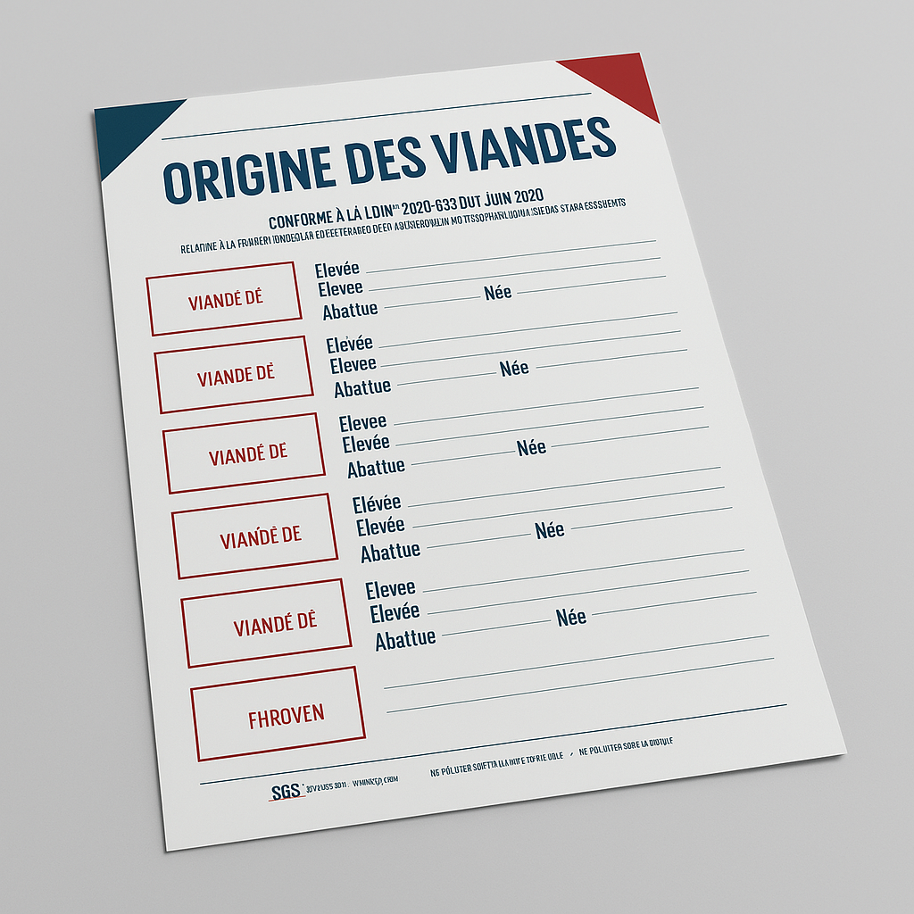 tableau origines des viande obligatoire en boucherie