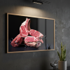 Tableau décoration boucherie bœuf maturé en alu dibond ou plexiglas 66x44 cm