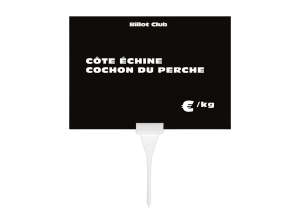 Étiquette Boucherie personnalisée (avec support)