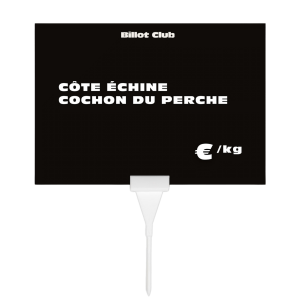 Tableaux de boucherie professionnels 7 Étiquette Boucherie personnalisée (avec support)