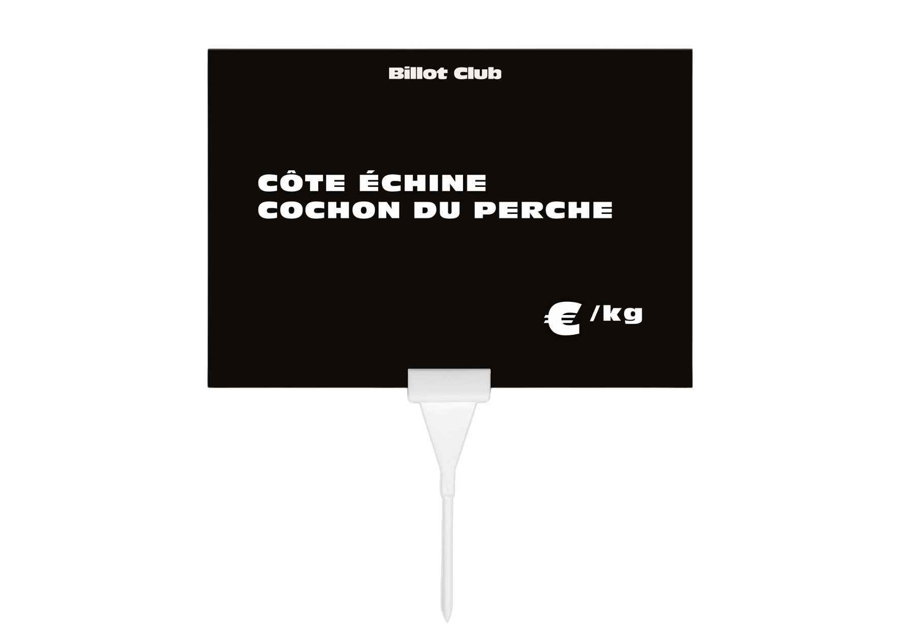 Étiquette + support